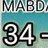 MABDAUL QIROAT 2 Kitob 34 Dars