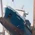 Crane Hook Snaps Cargo Ship Plunges Back Waves Tower SeaRescue CraneFail