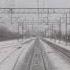 шпалы рельсы Snow поезд запоздалый
