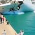 Cruise Ship Scrapes The Dock While Maneuvering In Port