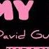 Say My Name Bebe Rexha David Guetta J Balvin Karaoke Lyrics