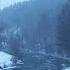Снегопад речка лес Snowfall River Forest