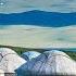 Beauty Of Kyrgyzstan Drone View City And Mountains Of Kyrgyzstan
