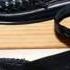ANTONIO MELANI ANKLE STRAP FLAT 8 M BLACK WOVEN LEATHER CLASSIC