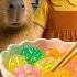Sakura Jelly Candy ASMR With Capybara And Cute Girl Shorts Capybara Asmr Kawaii Slimecandy