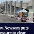 Gov Newsom Puts Pressure To Clear Homeless Camps