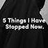 5 Things I Have Stopped Now Ya Quluban Nasheed Youtubeshorts Islamicvideo