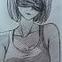 I Draw A Girl With Her Eyes Closed Drawing Girl Anime Howtodraw Manga