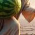 Jesus Is Carrying A Blue Egg And A Water Melon And Jesus Is Strong