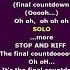 EUROPE The Final Countdown Guitar Backing Track No Vocals