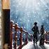 How To Paint WINTER STROLL OVER BRIDGE With Acrylic Paint And Sip At Home Step By Step Tutorial