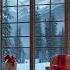 Relaxing Christmas Music Cozy Fire Glowing Tree Magical Snowy Mountains