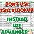 Don T Use Basic Vlookup In Excel Instead Use Advanced Vlookup Excel Exceltips Short Exceltricks