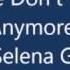 Charlie Puth Feat Selena Gomez We Don T Talk Anymore Lyrics