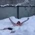 Jumping In Snow After Russian Banya