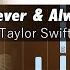Taylor Swift Forever Always Piano Version Accurate Piano Tutorial With Sheet Music