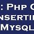 MySQL Php Contact Form Inserting Into Mysql