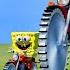 Big Small SpongeBob On A Motorcycle With Saw Wheels Vs Patrick On A Motorcycle Vs Trains BeamNG