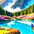 Crystal Waters Colorful Blooms Beneath The Peaks NaturePerfection MountainView Peaceful