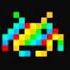 Rainbow Space Invader Homemade Gif