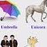 Letter Uu Words Things That Start With Uu U Words Learn Phonics